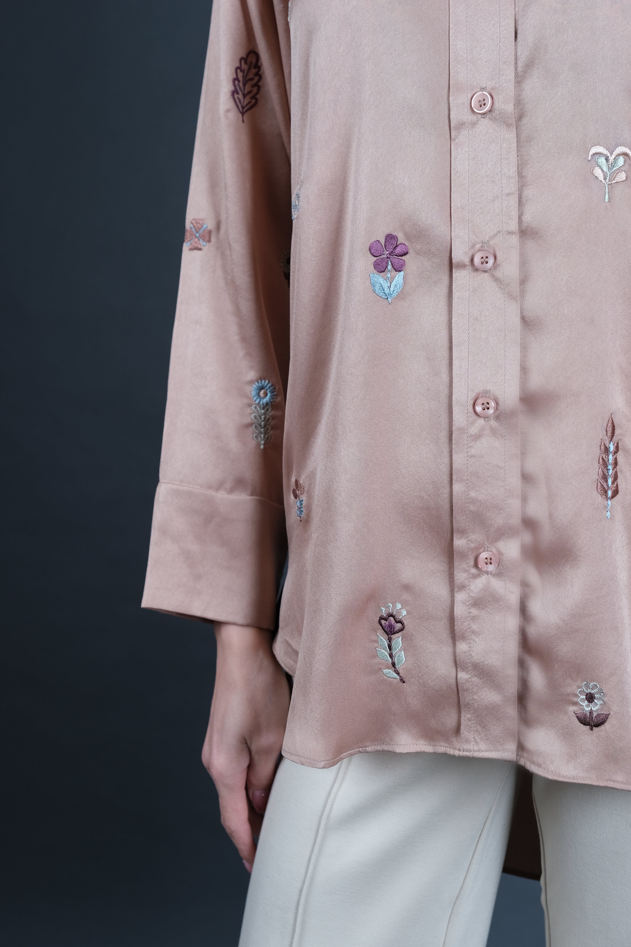 Rose Gold Embroidered Tunic