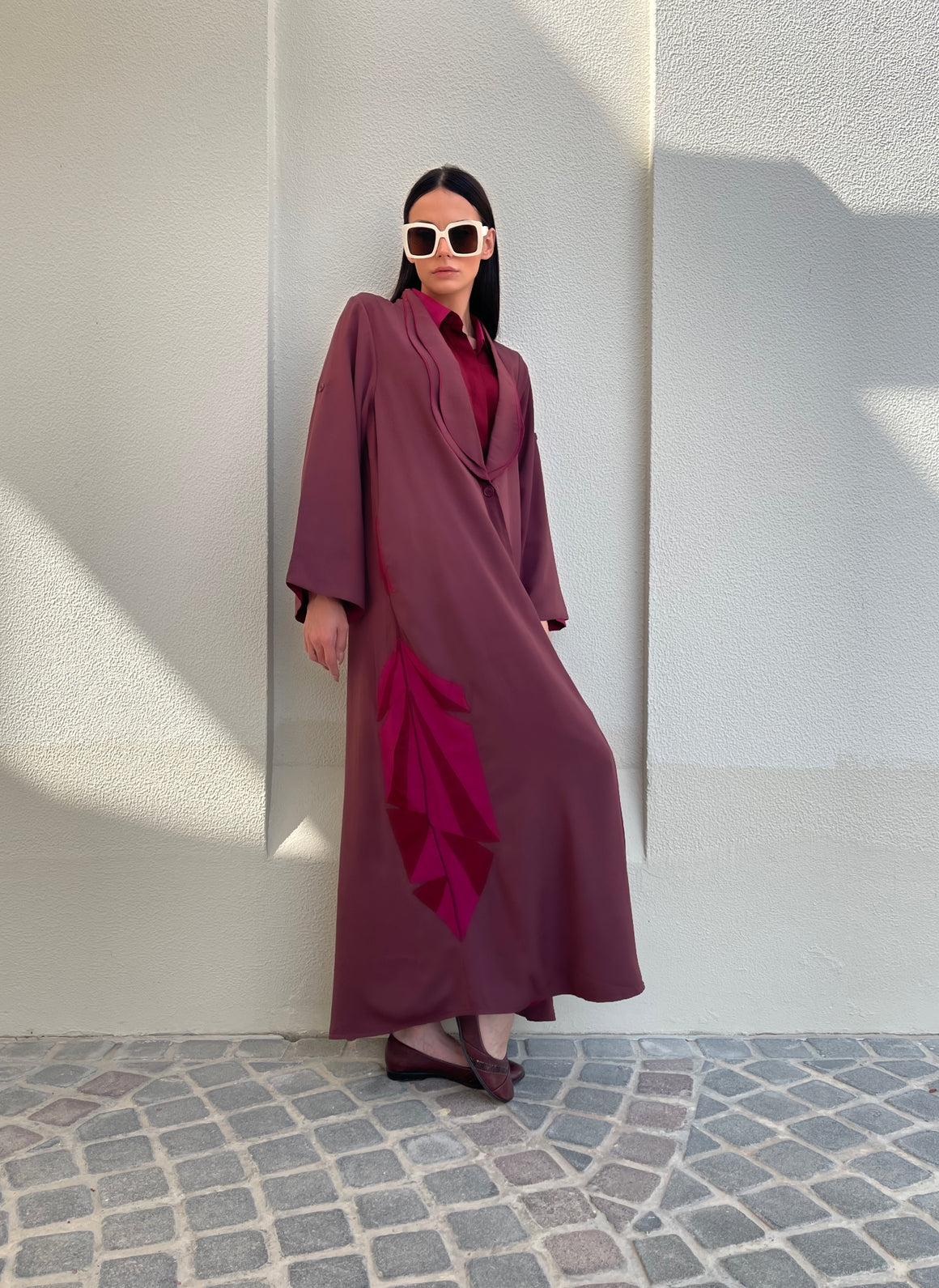 Leaf Applique Abaya