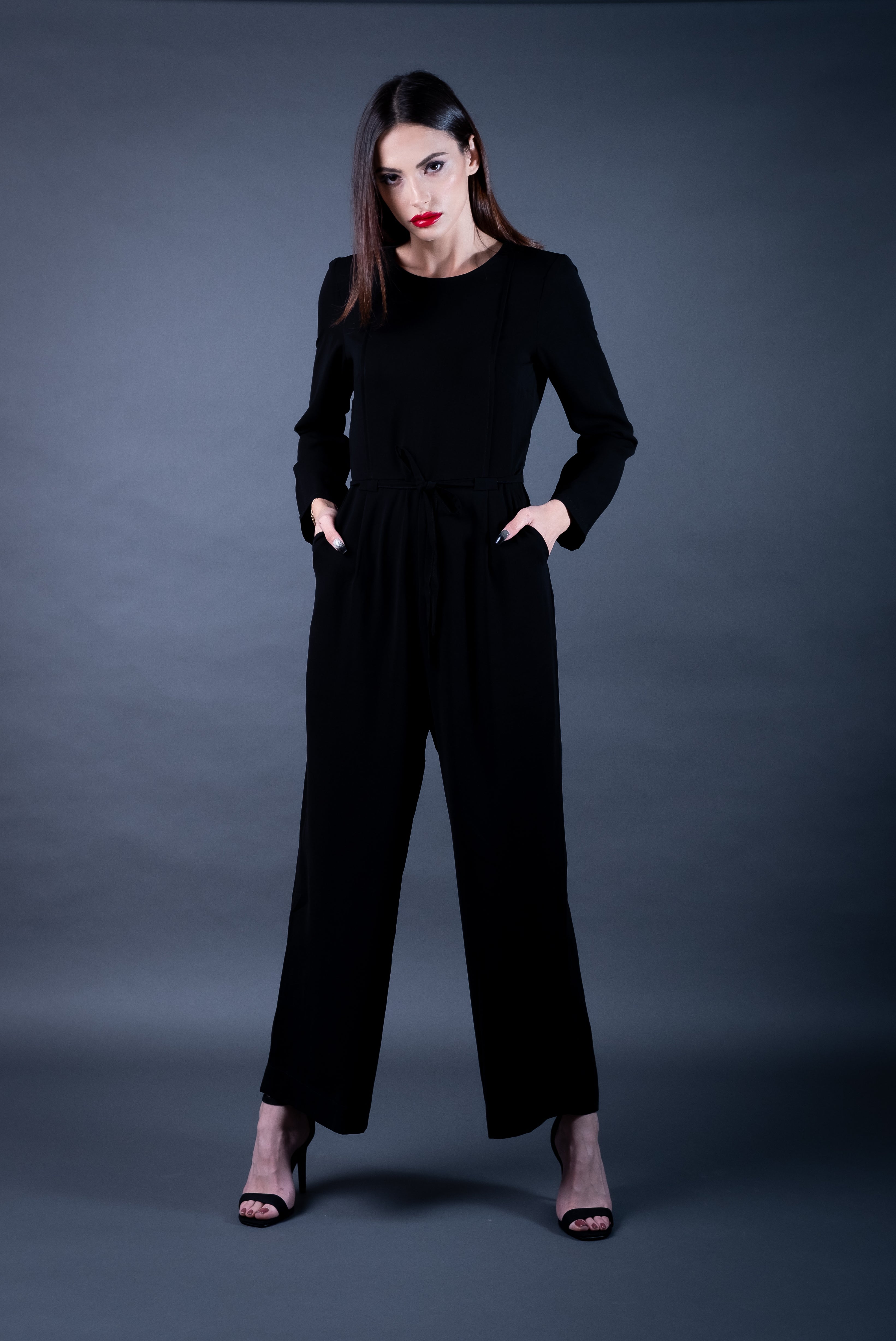 Black Wide-leg Jumpsuit