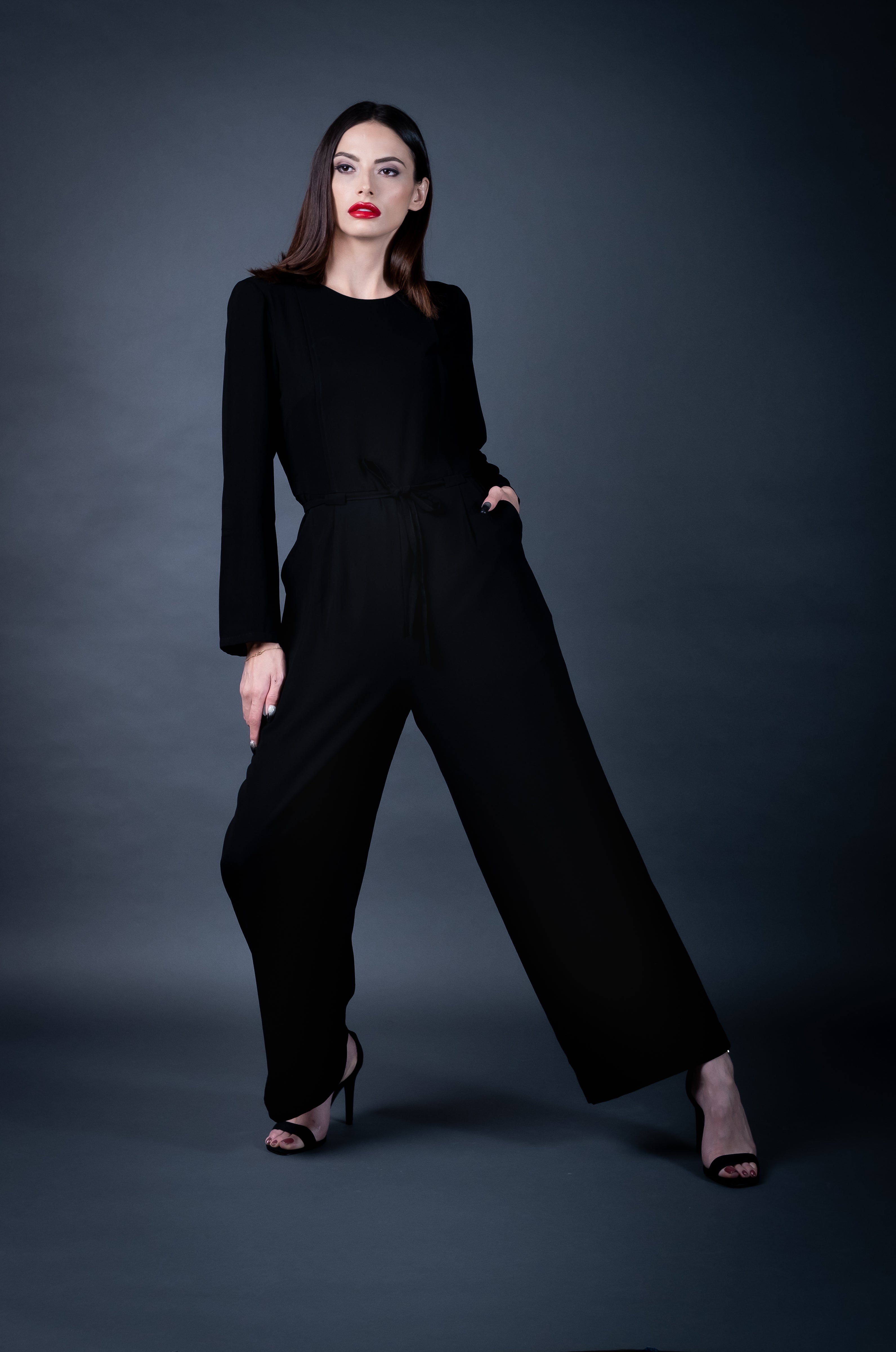 Black Wide-leg Jumpsuit