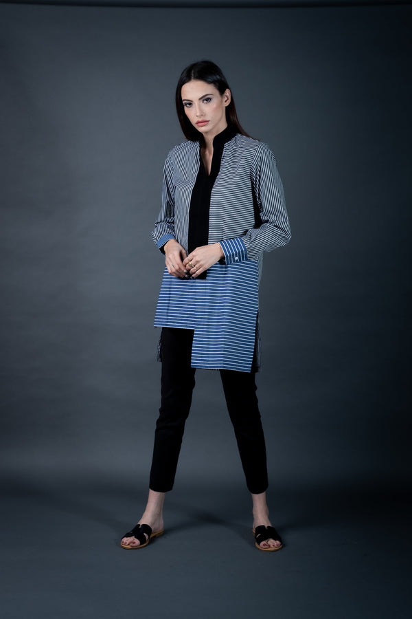 Asymmetrical Striped Tunic