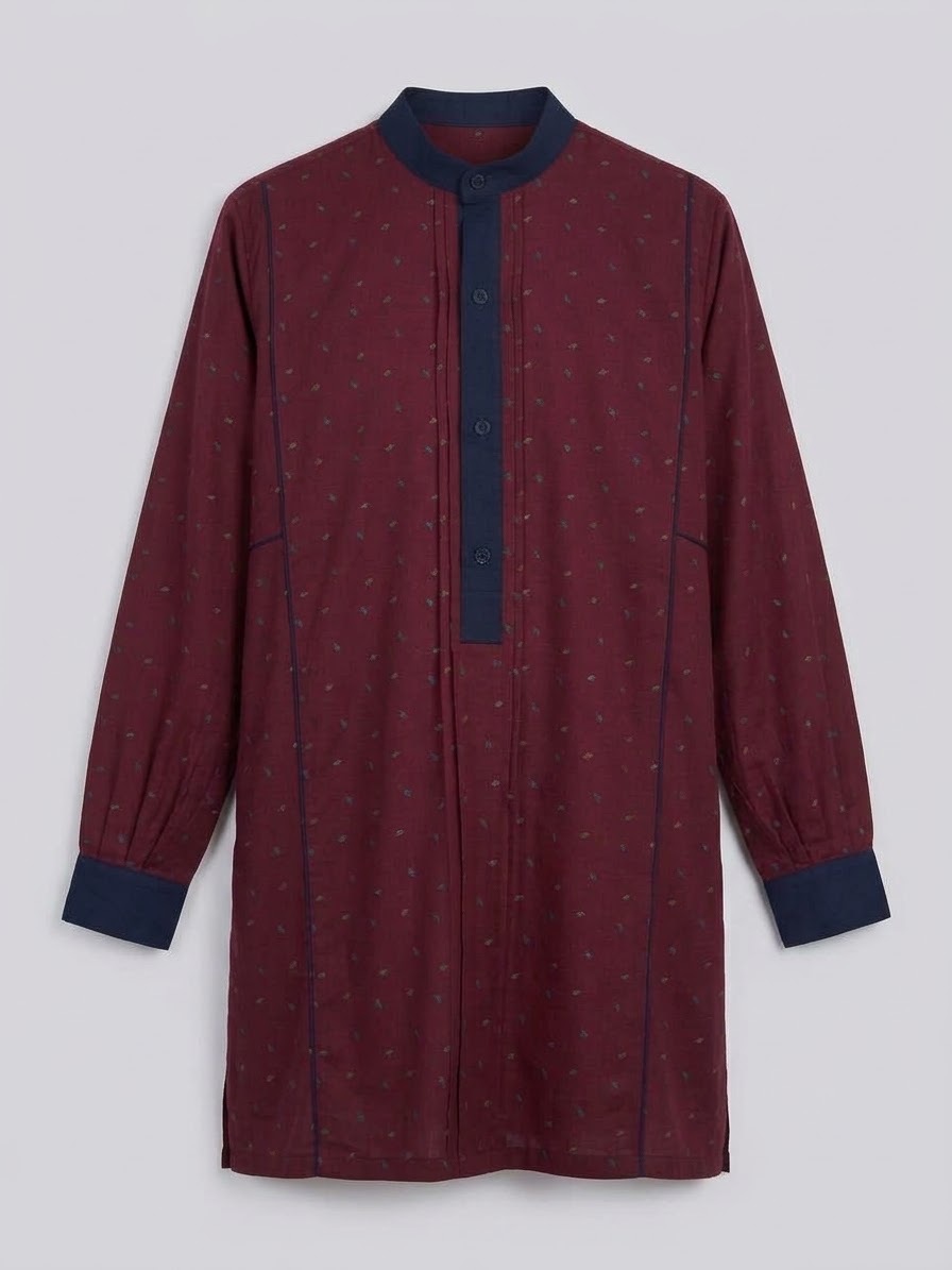 Deep Crimson Leaf Tunic