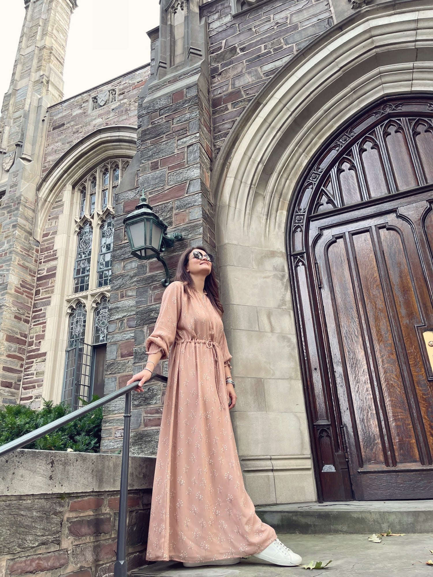 Dusky Pink Chiffon Dress