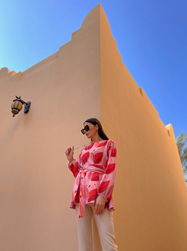 The Fuchsia and Coral A-line Tunic