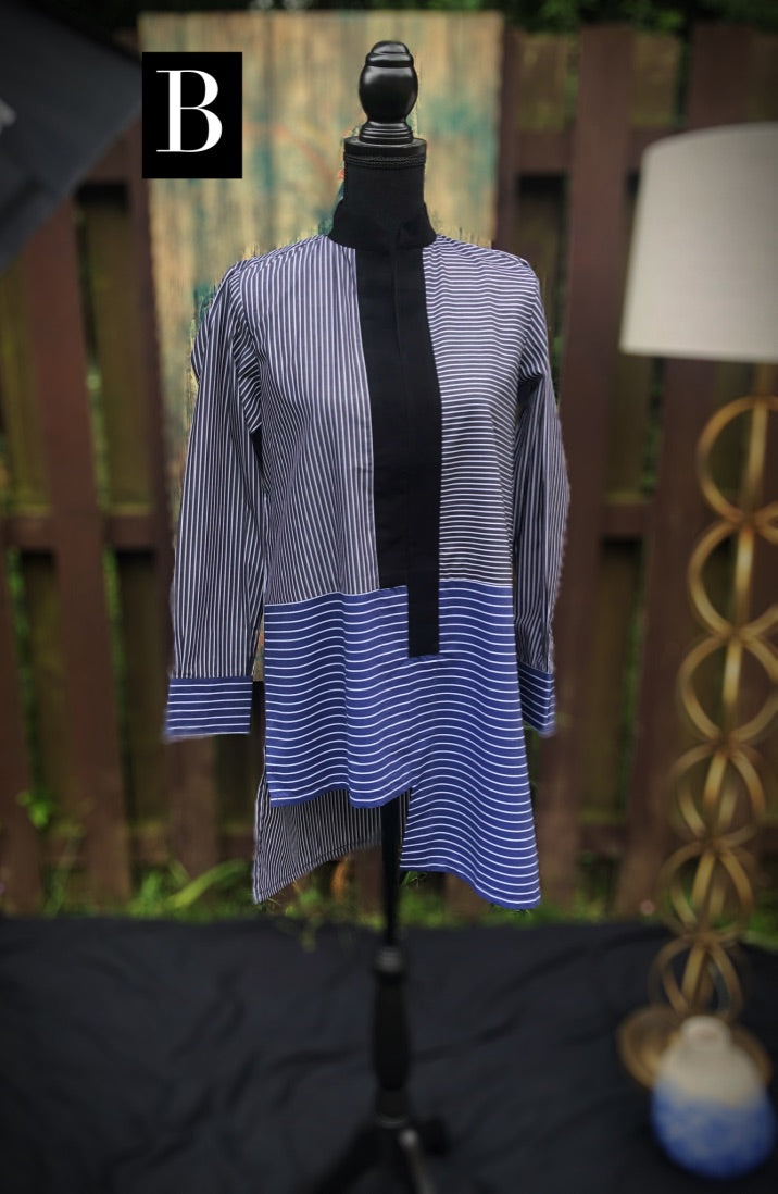 Asymmetrical Striped Tunic