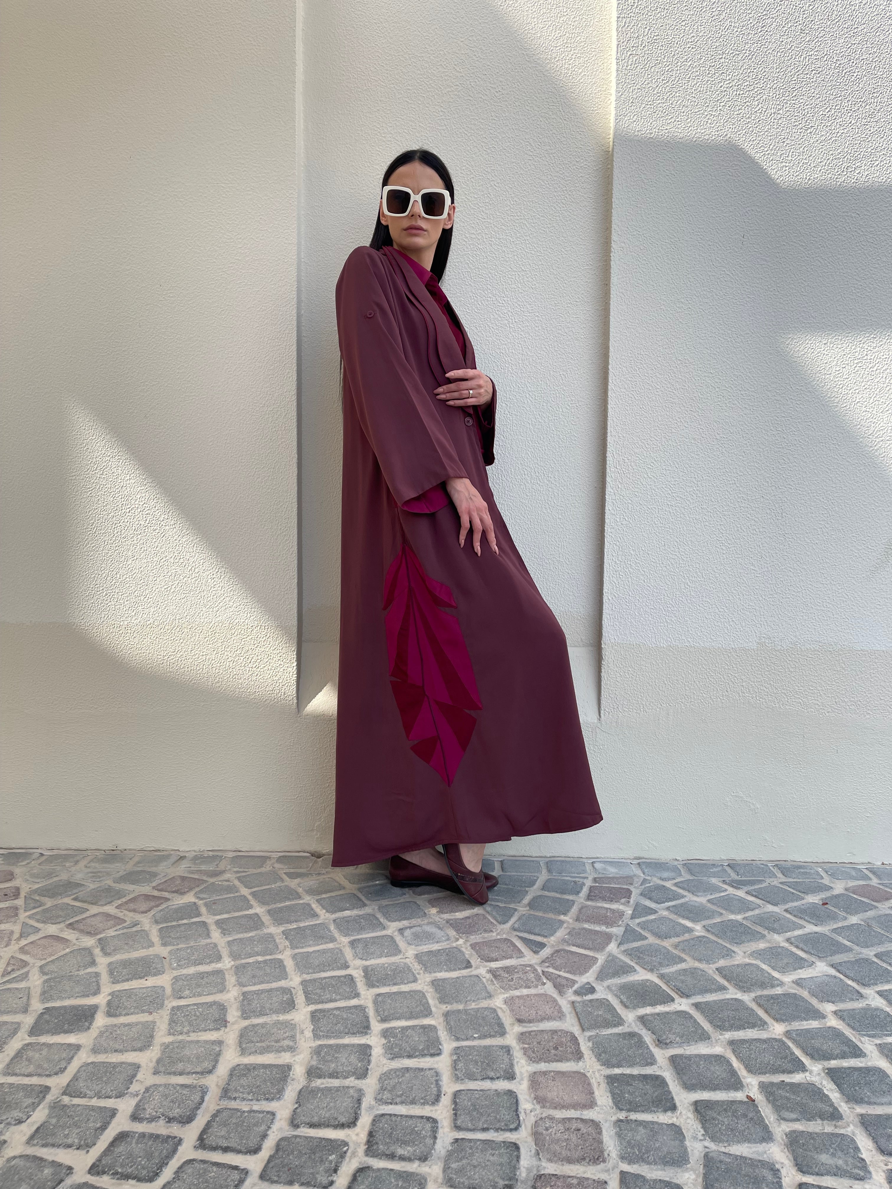 Leaf Applique Abaya