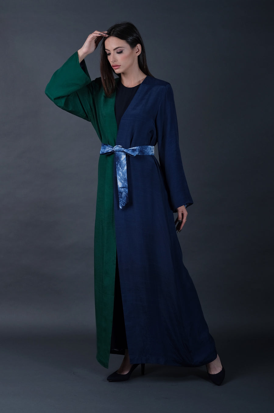 Emerald and Royal Blue Abaya