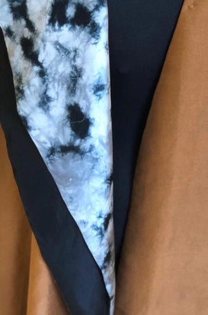 The Tie and Dye Panel Abaya Coat